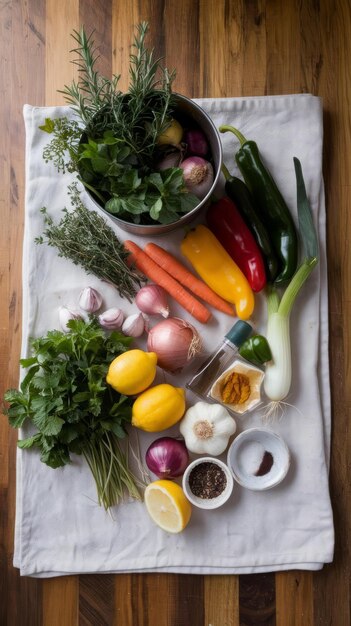 Zbliżenie na świeże składniki